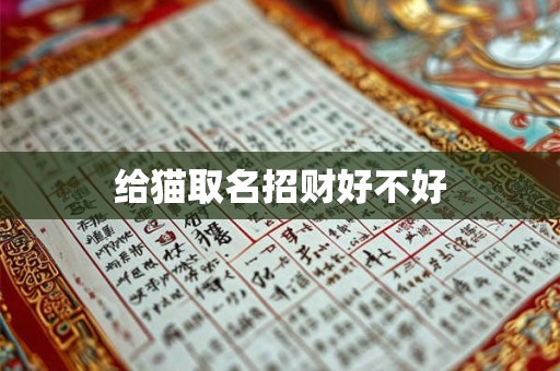 给猫取名招财好不好