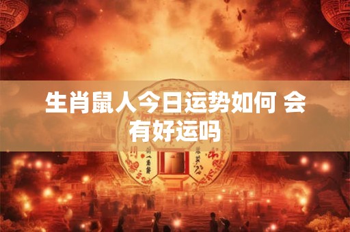 生肖鼠人今日运势如何 会有好运吗