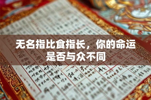 无名指比食指长,你的命运是否与众不同 无名指比食指长,你的命运是否与众不同