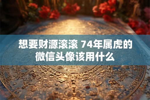 想要财源滚滚 74年属虎的微信头像该用什么