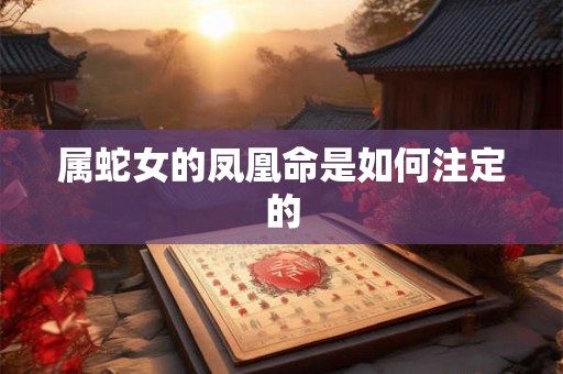属蛇女的凤凰命是如何注定的