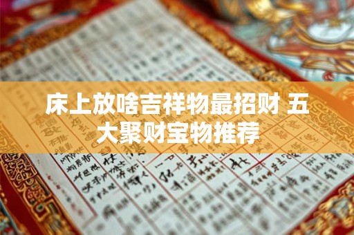床上放啥吉祥物最招财 五大聚财宝物推荐