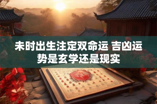 未时出生注定双命运 吉凶运势是玄学还是现实