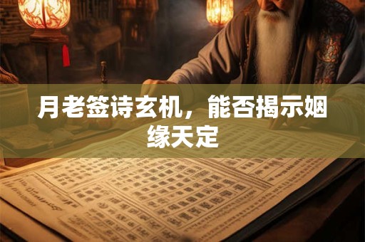 月老签诗玄机，能否揭示姻缘天定