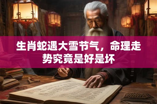 生肖蛇遇大雪节气，命理走势究竟是好是坏