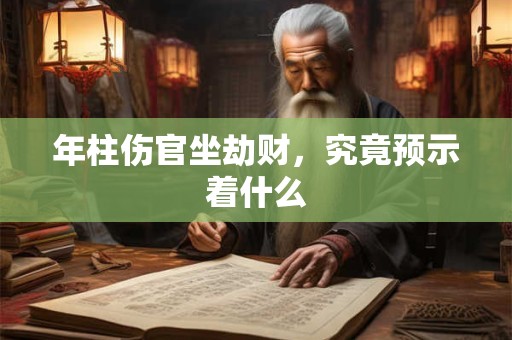 年柱伤官坐劫财，究竟预示着什么