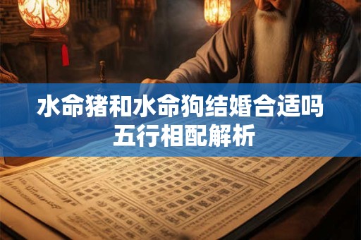 水命猪和水命狗结婚合适吗 五行相配解析