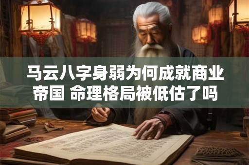 马云八字身弱为何成就商业帝国 命理格局被低估了吗