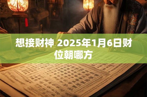 想接财神 2025年1月6日财位朝哪方
