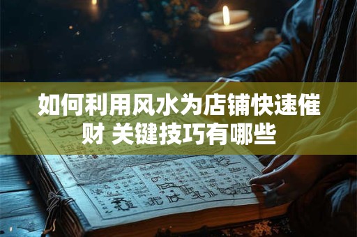 详细阅读:如何利用风水为店铺快速催财 关键技巧有哪些 如何利用风水为店铺快速催财 关键技巧有哪些