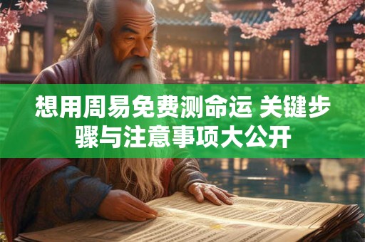 想用周易免费测命运 关键步骤与注意事项大公开