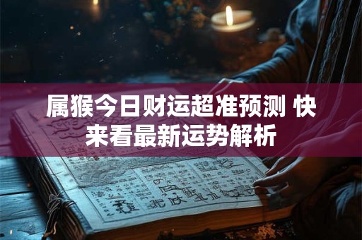 属猴今日财运超准预测 快来看最新运势解析