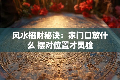 风水招财秘诀：家门口放什么 摆对位置才灵验