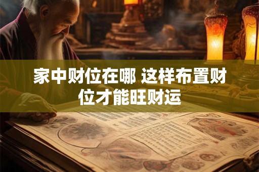 家中财位在哪 这样布置财位才能旺财运