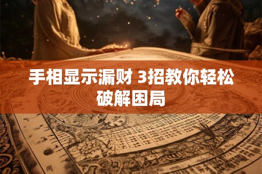 手相显示漏财 3招教你轻松破解困局