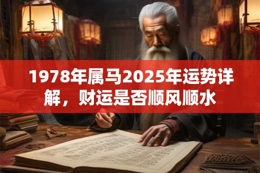 1978年属马2025年运势详解，财运是否顺风顺水