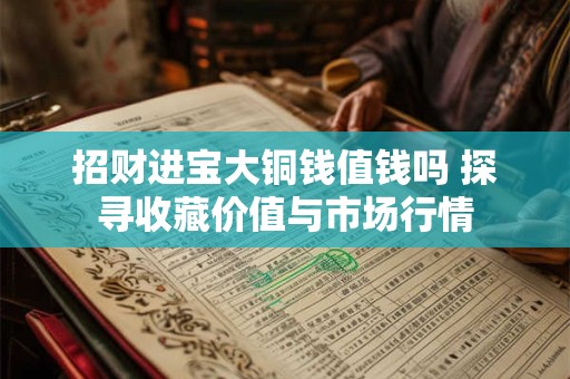 招财进宝大铜钱值钱吗 探寻收藏价值与市场行情