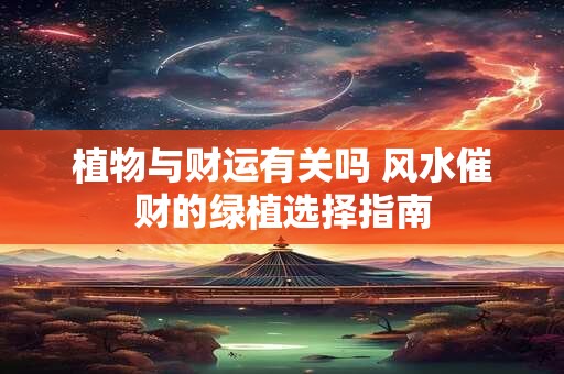 植物与财运有关吗 风水催财的绿植选择指南