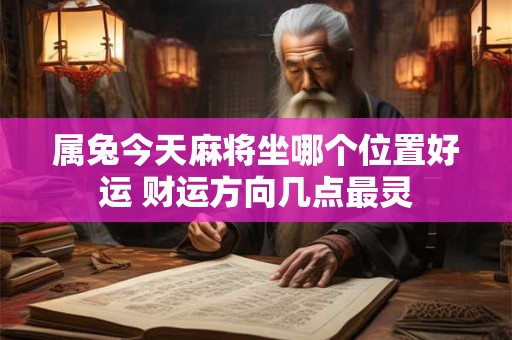 属兔今天麻将坐哪个位置好运 财运方向几点最灵
