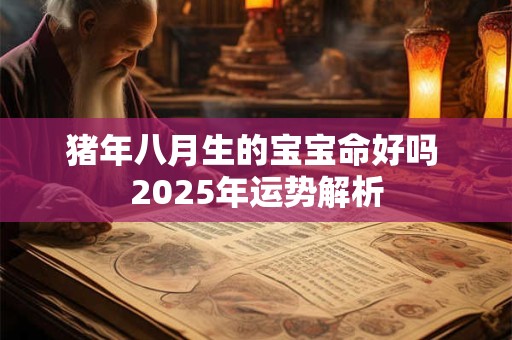 猪年八月生的宝宝命好吗 2025年运势解析