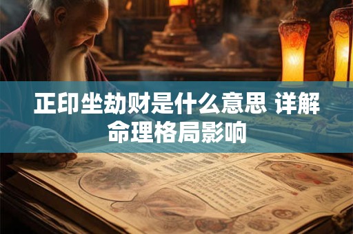 正印坐劫财是什么意思 详解命理格局影响