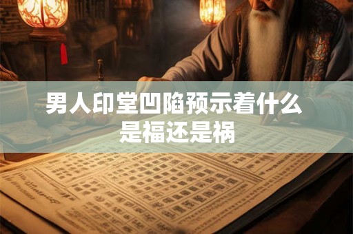 男人印堂凹陷预示着什么 是福还是祸