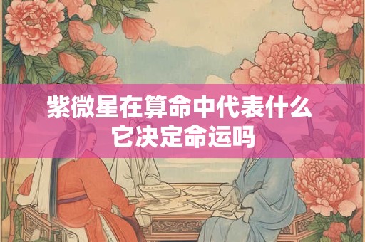 紫微星在算命中代表什么 它决定命运吗