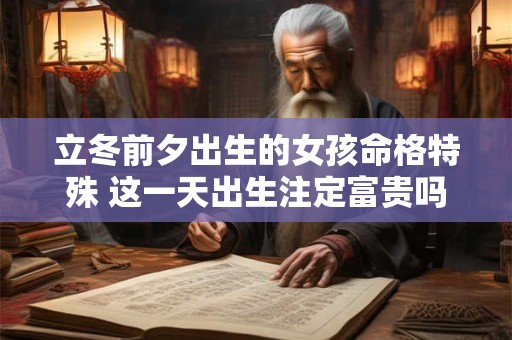 立冬前夕出生的女孩命格特殊 这一天出生注定富贵吗