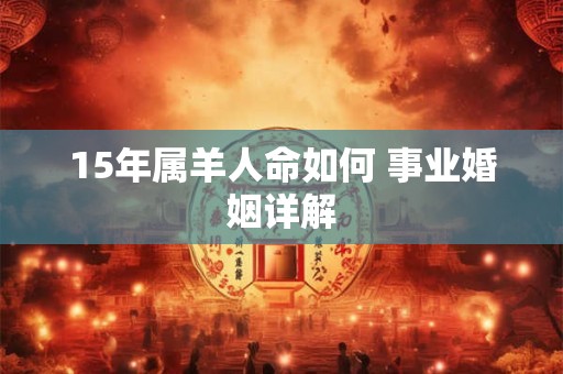 15年属羊人命如何 事业婚姻详解