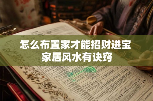 怎么布置家才能招财进宝 家居风水有诀窍