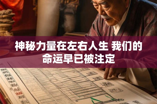 神秘力量在左右人生 我们的命运早已被注定