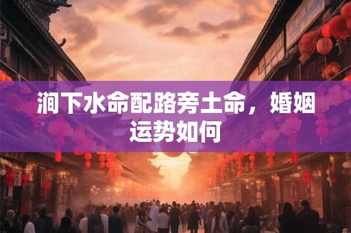 涧下水命配路旁土命，婚姻运势如何