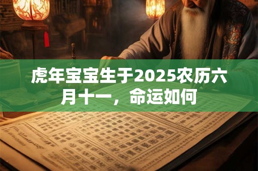 虎年宝宝生于2025农历六月十一，命运如何