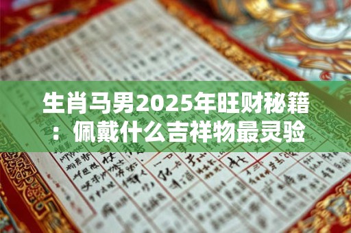 生肖马男2025年旺财秘籍：佩戴什么吉祥物最灵验