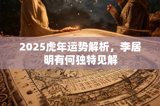 2025虎年运势解析，李居明有何独特见解