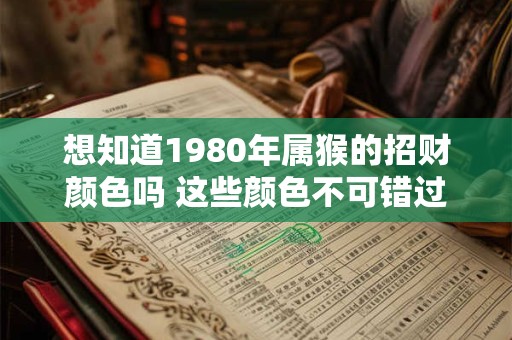 想知道1980年属猴的招财颜色吗 这些颜色不可错过