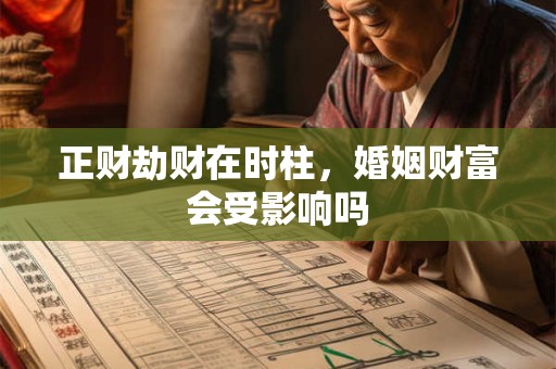 正财劫财在时柱，婚姻财富会受影响吗