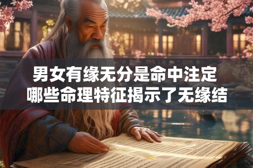 男女有缘无分是命中注定 哪些命理特征揭示了无缘结局