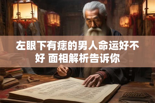 左眼下有痣的男人命运好不好 面相解析告诉你