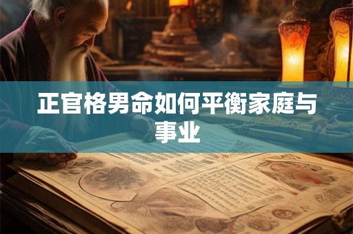正官格男命如何平衡家庭与事业