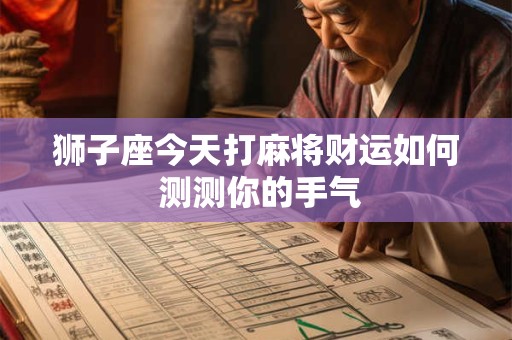 狮子座今天打麻将财运如何 测测你的手气