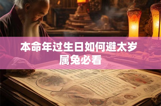 本命年过生日如何避太岁 属兔必看