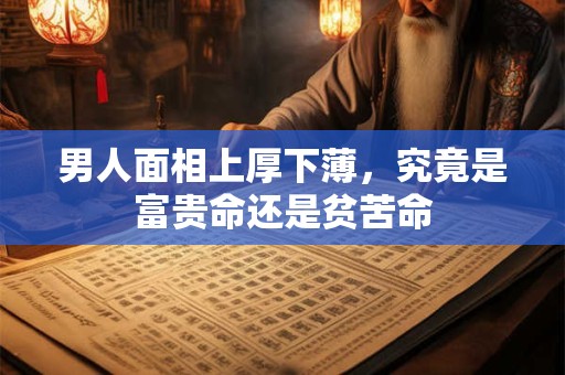 男人面相上厚下薄，究竟是富贵命还是贫苦命