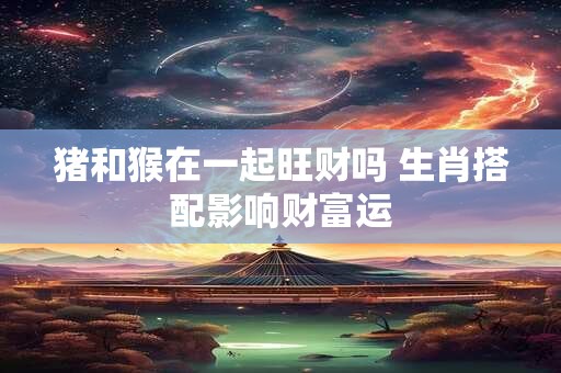 猪和猴在一起旺财吗 生肖搭配影响财富运