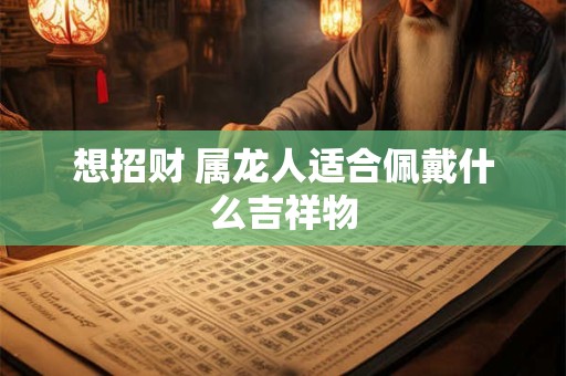 想招财 属龙人适合佩戴什么吉祥物