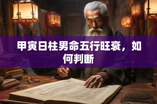 甲寅日柱男命五行旺衰,如何判断 甲寅日柱男命五行旺衰,如何判断