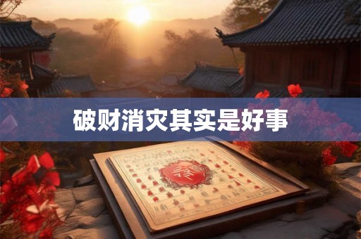 破财消灾其实是好事