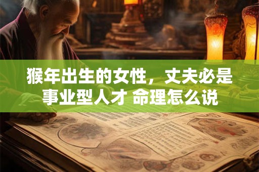 猴年出生的女性，丈夫必是事业型人才 命理怎么说