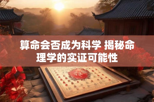 算命会否成为科学 揭秘命理学的实证可能性