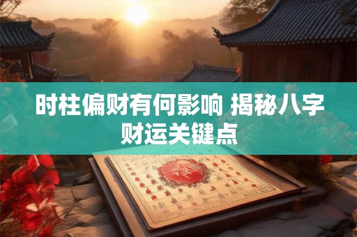时柱偏财有何影响 揭秘八字财运关键点